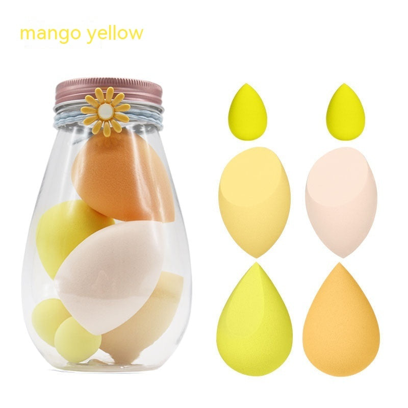 Aqua Glow 7-Piece Makeup Egg Sponge Set