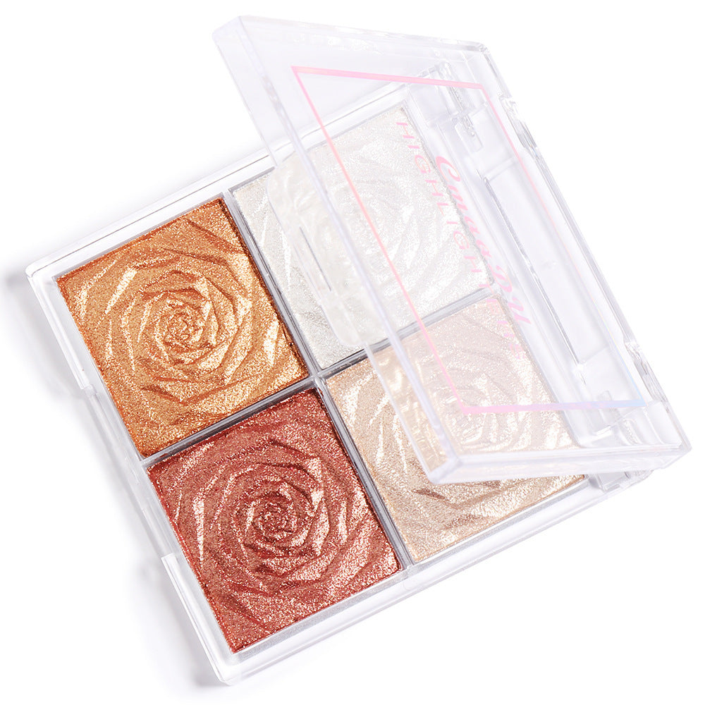 Versatile 4-in-1 Highlighter Eyeshadow Blush Palette