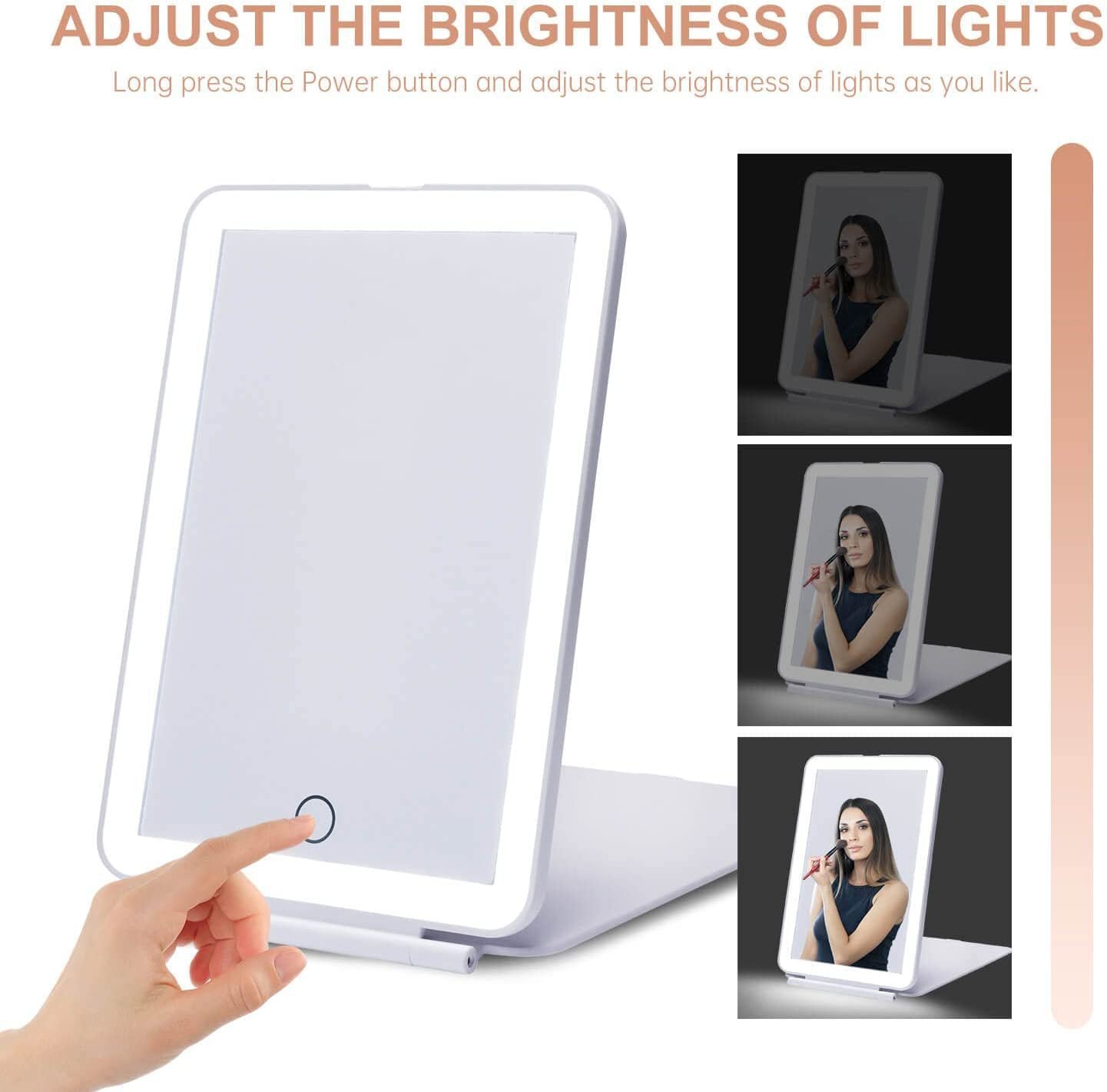 Foldable Touch LED Makeup Mirror