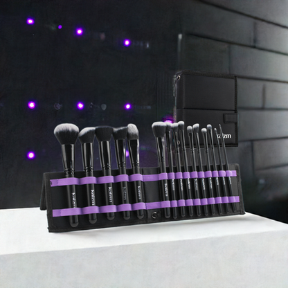 Black Cosmetic Brush Full Set 15pc